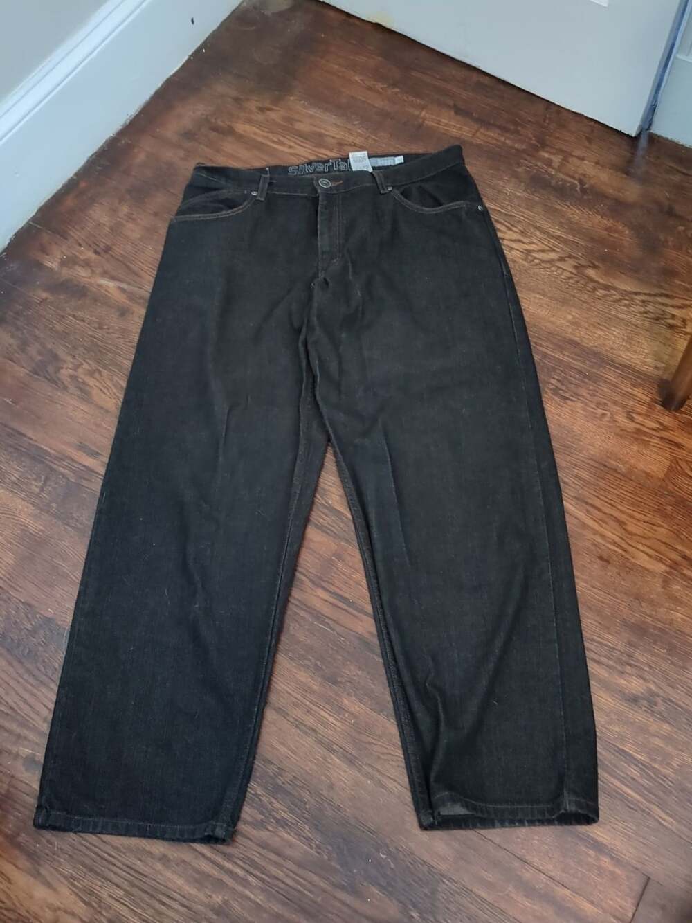 Levi's SilverTab Baggy Jeans 36x32 Dark Wash Denim Y2K